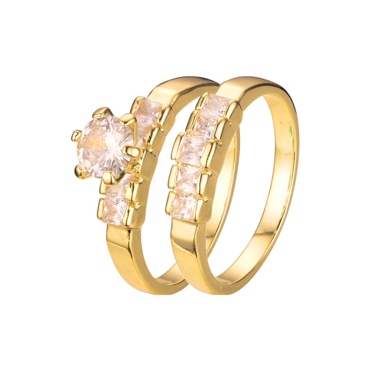 18K ゴールド、ホワイト ゴールド、14K ゴールド メッキ色の重ね付け可能なリング