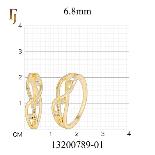 Stapelbare Ringe aus 18-kar?tigem Gold, Wei?gold und 14-kar?tiger Vergoldung