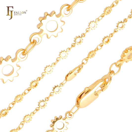 Gears 18K Gold Fancy Link Chain