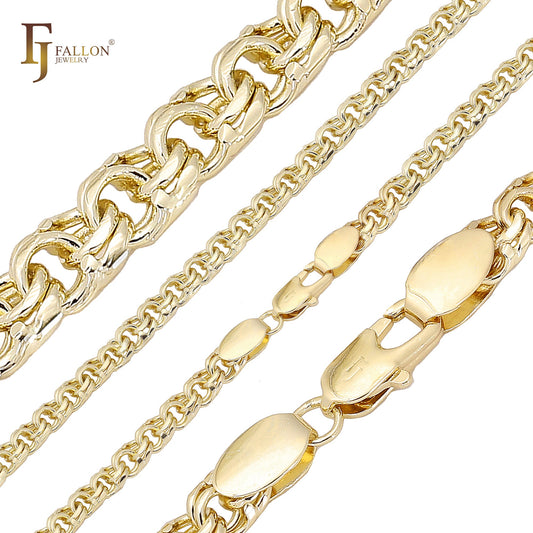 Rose Gold Bismarck spring double rolo link chains