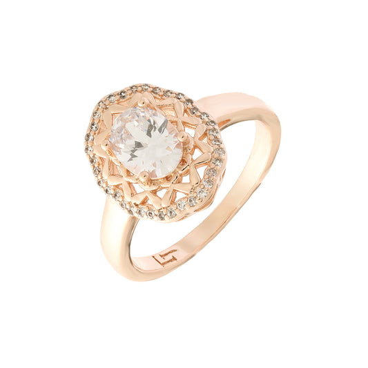 14K ゴールド、ローズゴールドメッキカラーのリング