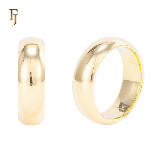 Anillos de boda de 6mm bañados en Oro Blanco, Oro de 14K, Oro de 18K, Oro Rosa