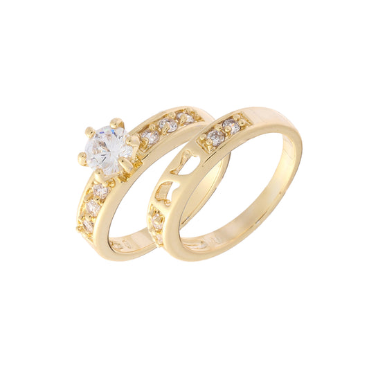 18K ゴールド、14K ゴールド メッキ色の重ね付け可能なリング