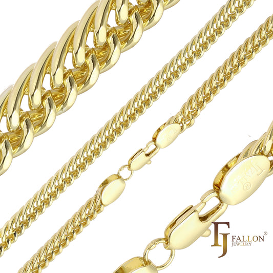 {Customize} Triple link Cuban chains plated in 18K Gold, 14K Gold, Rose Gold D1142DC