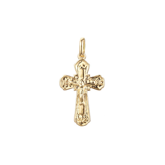 Maltese Eastern Orthodox Russian Rose Gold two tone, 14K Gold pendant