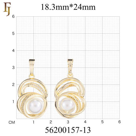 Elegante colgante de perla en oro rosa de Ribbons in Ribbons