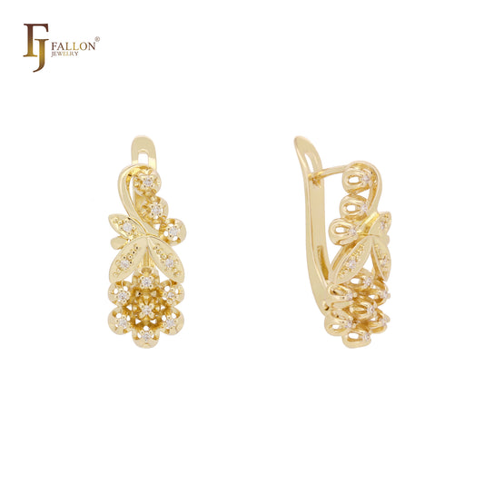 Pendientes Paige's Grape de oro de 14 quilates y oro rosa