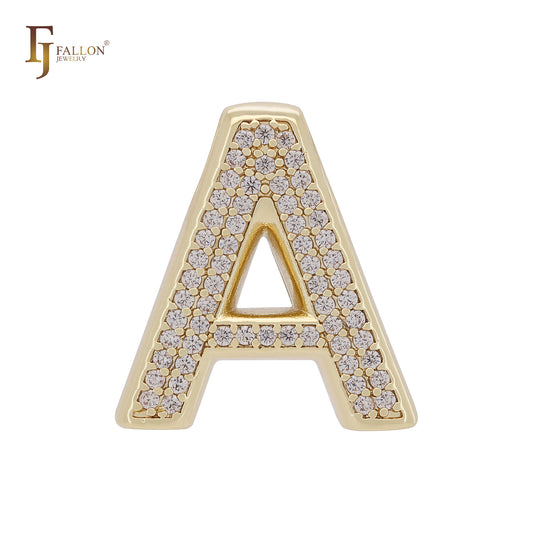 Colgante de oro de 14 quilates con el alfabeto A