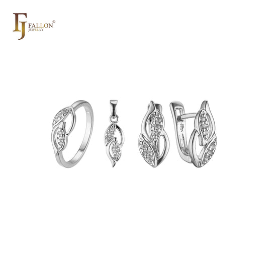 ローズゴールドのダブルリーフのリーフセット