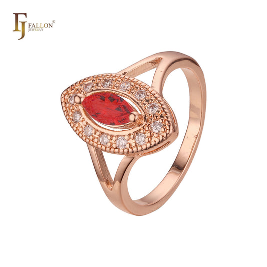 Anillos Marquesa Halo en Oro de 14K, colores baño de Oro Rosa