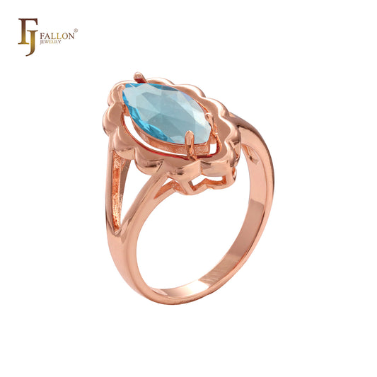 Кольца-пасьянсы Marquise Red с CZ