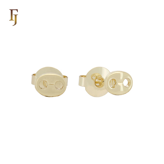 Gold Plated Earring Backs – Butterfly Clutch 14K Gold Stud Earring Stoppers 6×4.7mm | Secure Ear Stud Findings by FJ Jewelry