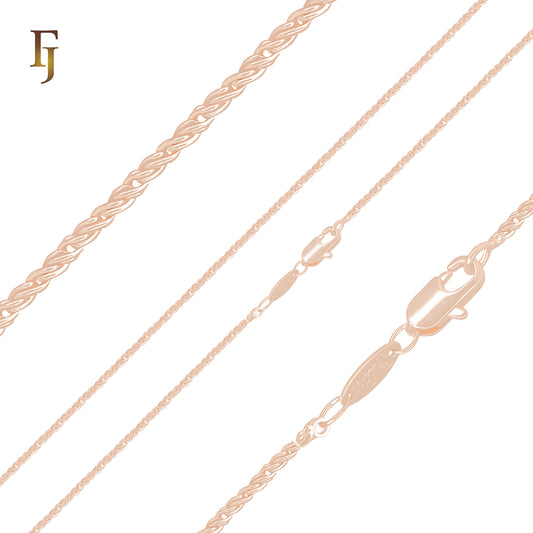 Thin 1mm link S shape Rose Gold Rope Chain