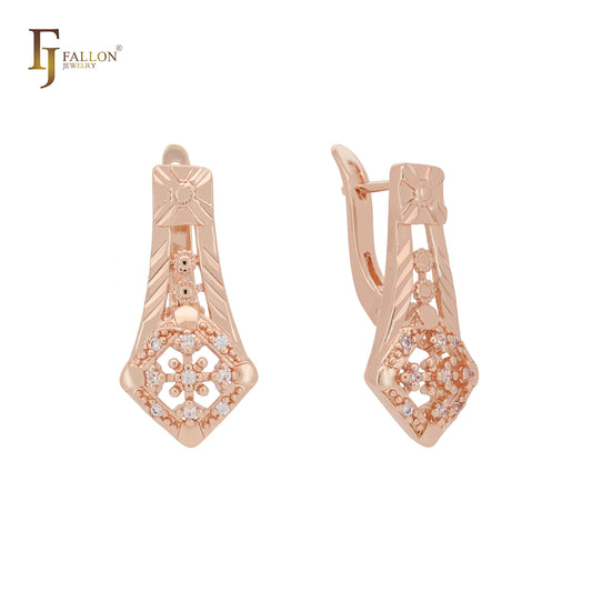 Pendientes Spotlight de Pendrey en oro rosa de 14 quilates