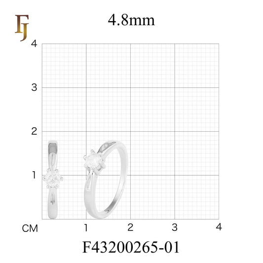 18K ゴールド、ホワイト ゴールド、ローズ ゴールド、ツートーン メッキ色のソリティア リング