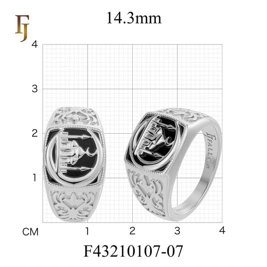 Anillos de hombre con templo islámico y media luna en oro rosa