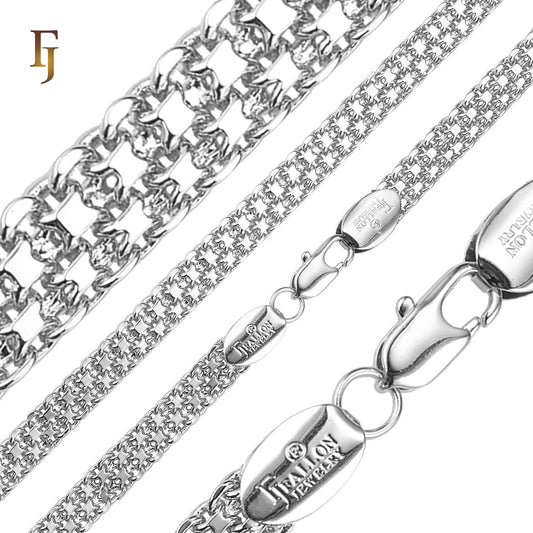 .Bismarck weaving anchor triple link 14K Gold, two tone chains