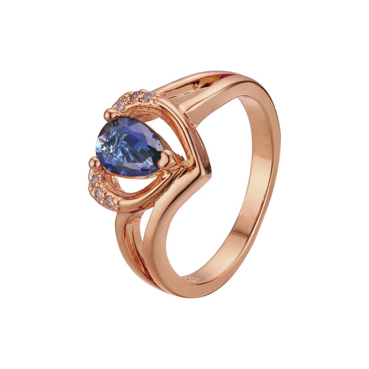 Bunte, gro?e, mit Steinen besetzte Solit?r-Moderinge aus Ros¨¦gold