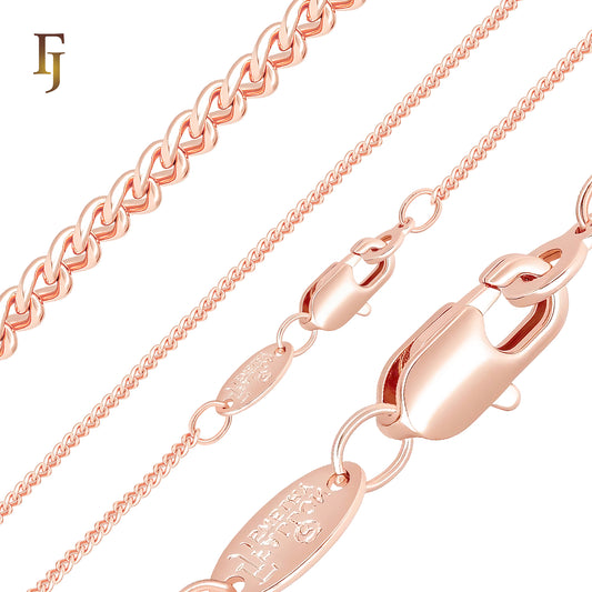 Cable link Rounded Rose Gold Curb Cuban link Chain