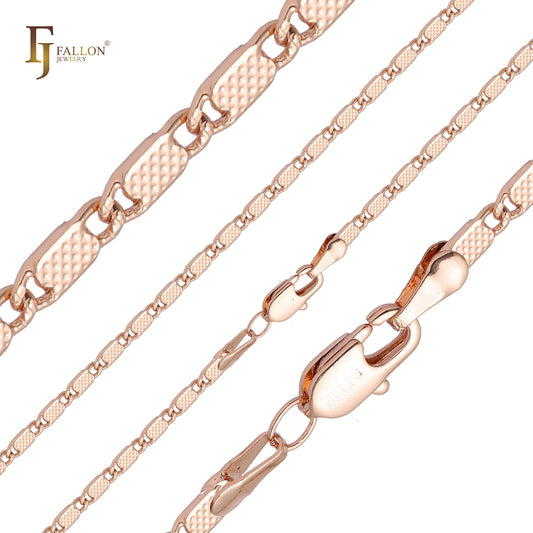 Massive Schneckengliederketten aus gehämmertem Roségold