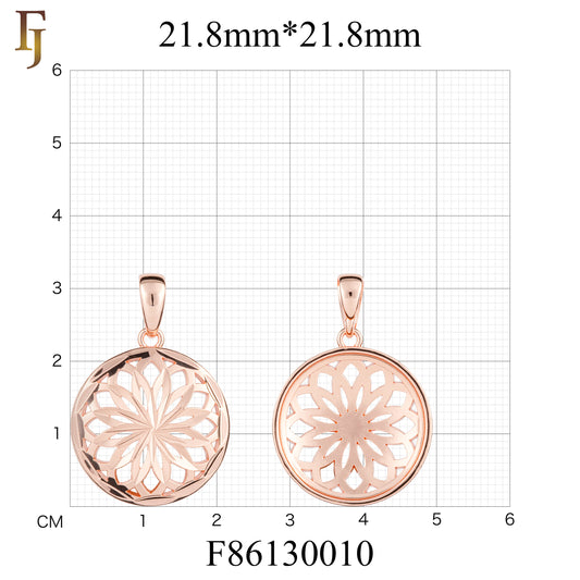 Toller zweifarbiger Anhänger aus Roségold mit Blütenblättern