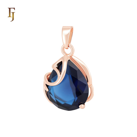 Solitaire teardrop stone Rose Gold solitaire Pendant