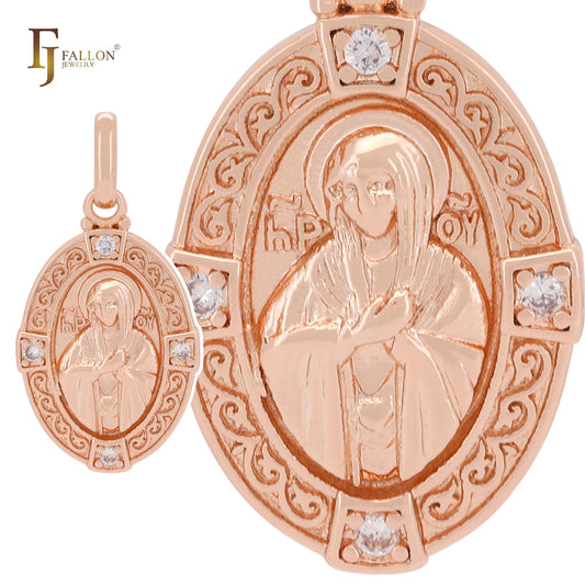 Virgin Mary Rose Gold pendant