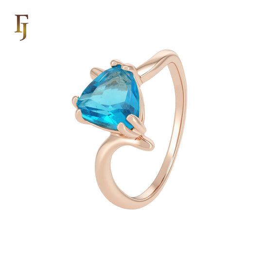 Triangular Solitaire Rose Gold Fashion Rings