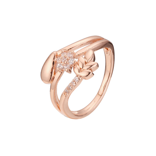 Кольца с простым дизайном из Жёлтое золото 585 пробы и покрытия из Красное золото 585 пробы