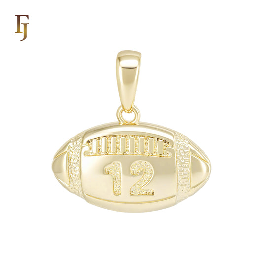 Rugby shaped of 12 years Rose Gold Fashion Pendant