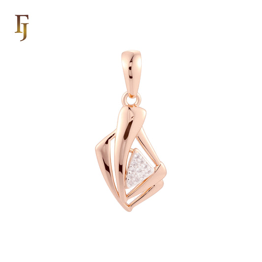 Geometric elegant double arrow Rose Gold Pendant