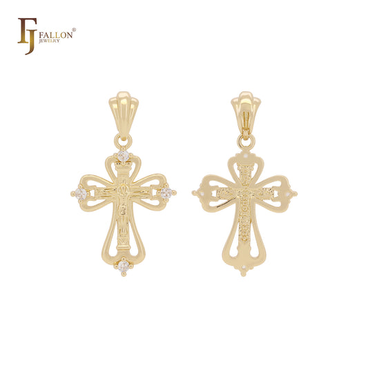 The great Crucifix Rose Gold, 14K Gold Cross pendant