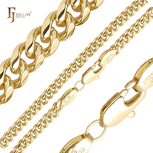 クラシック マイアミ スタイル 14K イエロー ゴールド キューバ チェーン RF