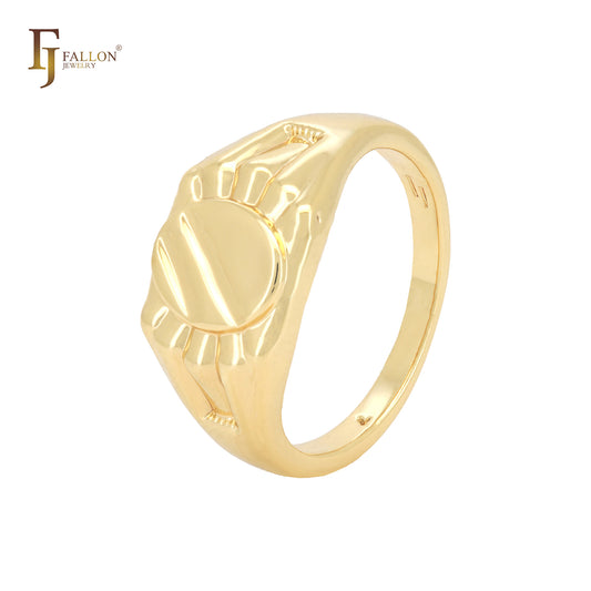 Kreis Siegelring Herren 14K Gold