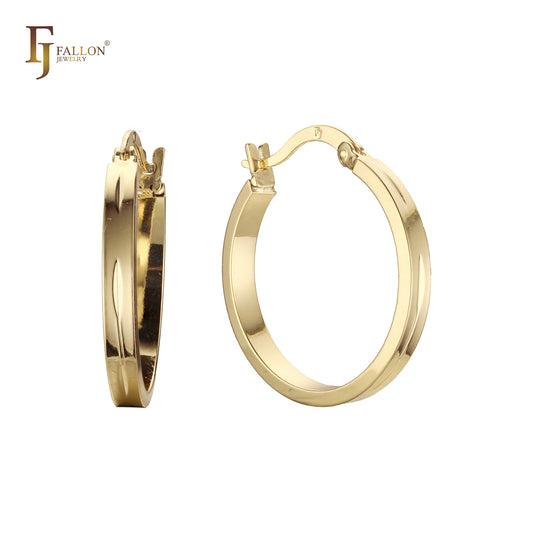 Brincos de argola de ouro rosé