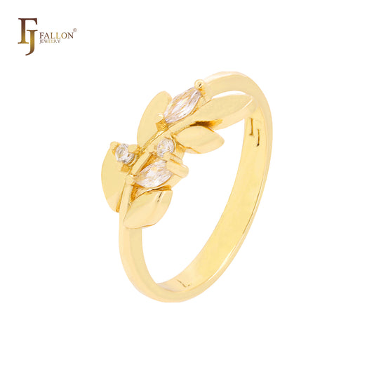 Blühende Blume mit Cluster weißen Zirkonia Rose Gold Fashion Ringe