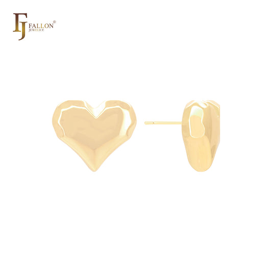 Серьги-гвоздики неправильной формы из 14-каратного золота, розового золота и белого золота