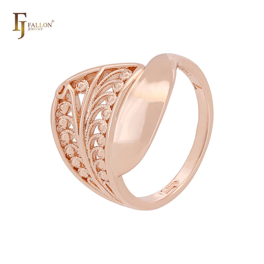 The Wave filigree Rose Gold Fashion Rings