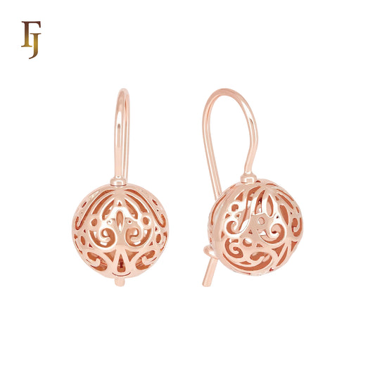 Filigree Wavy Lantern Rose Gold Wire Hook