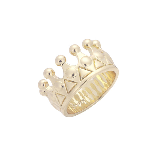 Anillos minimalistas de oro de 14 quilates y corona de oro rosa