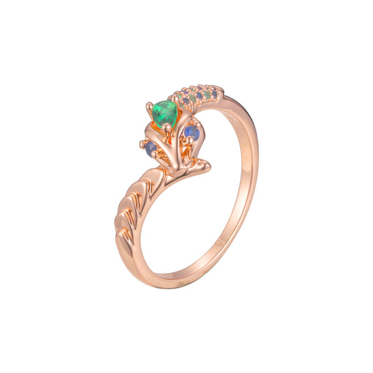 Snake rings in Rose Gold, two tone plating colors