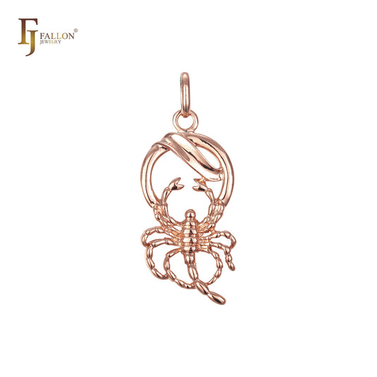 Colgante retrato del Zodíaco en oro rosa