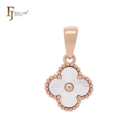 Clover double layered minimalism Rose Gold Pendant