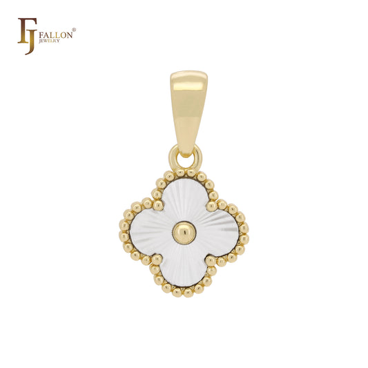 Clover double layered minimalism Rose Gold Pendant