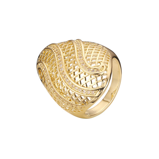 Anillos en Oro de 14K, baño de Oro Rosa colores