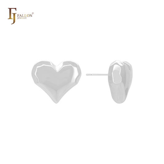 Серьги-гвоздики неправильной формы из 14-каратного золота, розового золота и белого золота