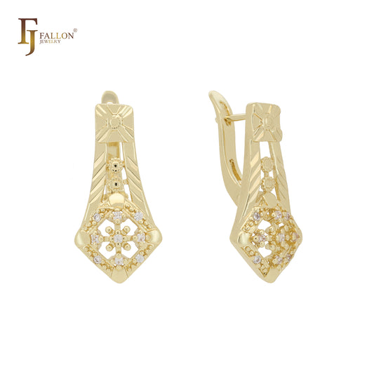 Pendientes Spotlight de Pendrey en oro rosa de 14 quilates