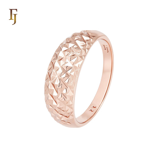 Thousand Rhumbus textured Rose Gold Fashion Rings