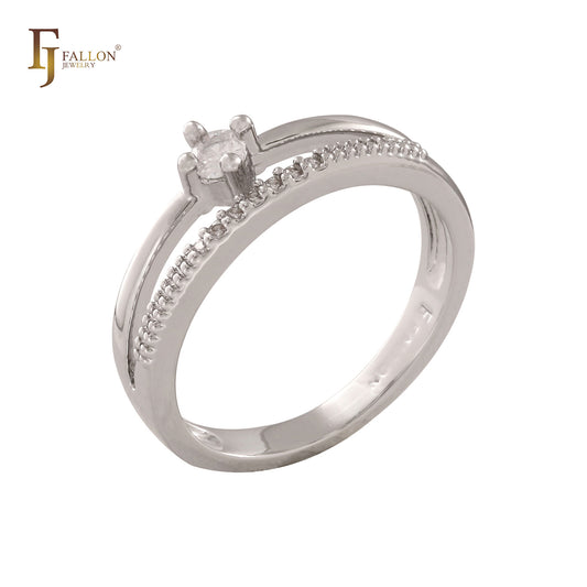 ローズゴールドツートーンリング