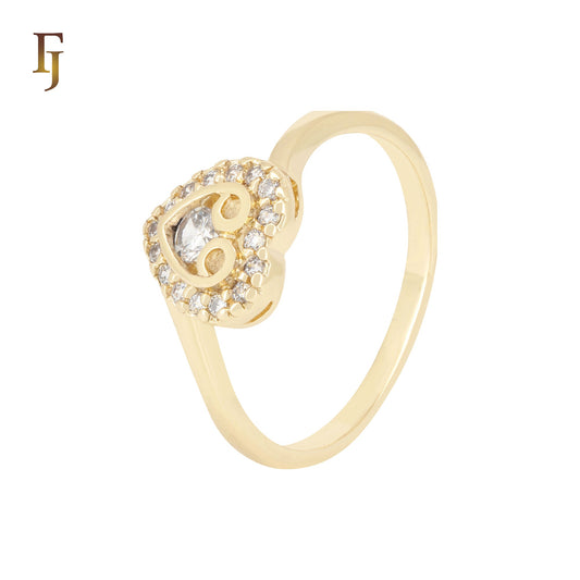 Cluster white Czs 14K Gold Fahsion Rings